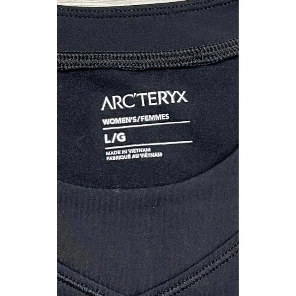 Arc'teryx Rho Merino Women's Size L Black Long Sleeve Crew Polyester - Picture 8 of 9
